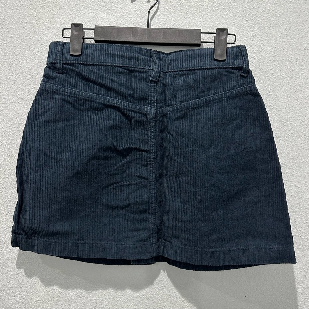 NWT Free People Ray Cord Mini Skirt corduroy ebony black button up - Picture 6 of 6